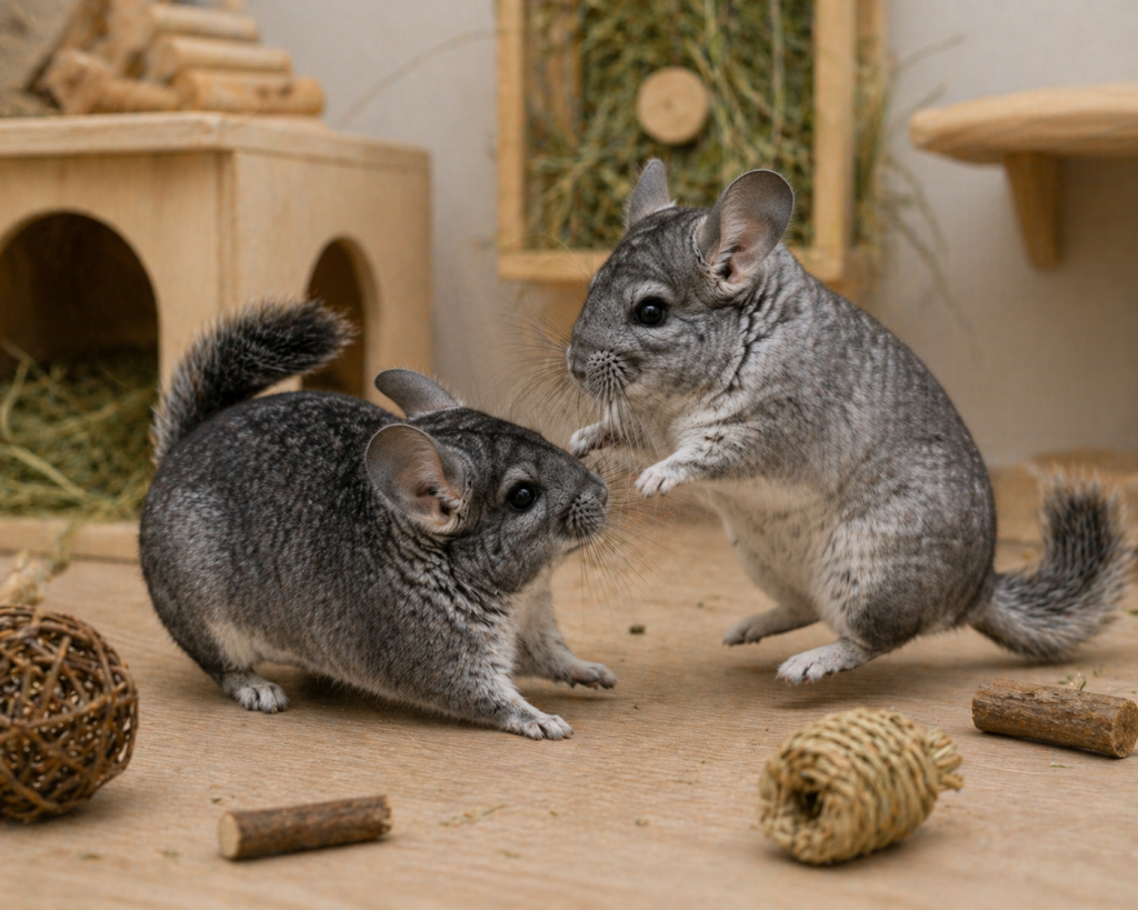 chinchillas playing_exercise time_chinc